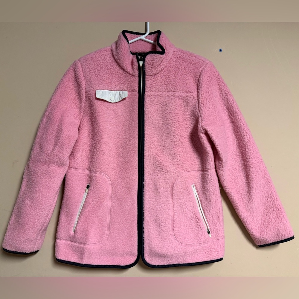 Talbots Pink Fleece Long Sleeve 
Size Medium Petite